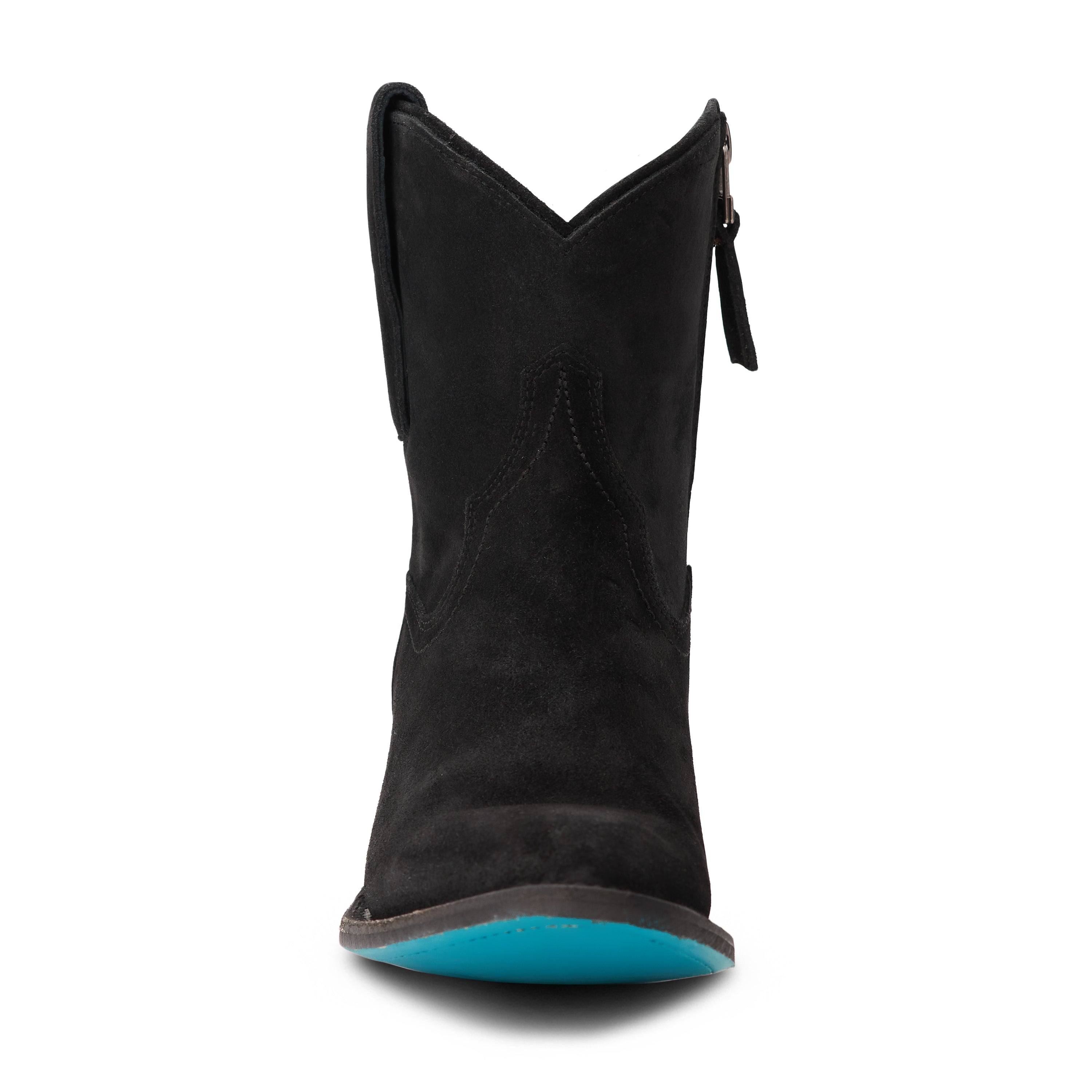 Plain Jane Bootie - Soft Black Suede Ladies Boot  Western Fashion by Lane