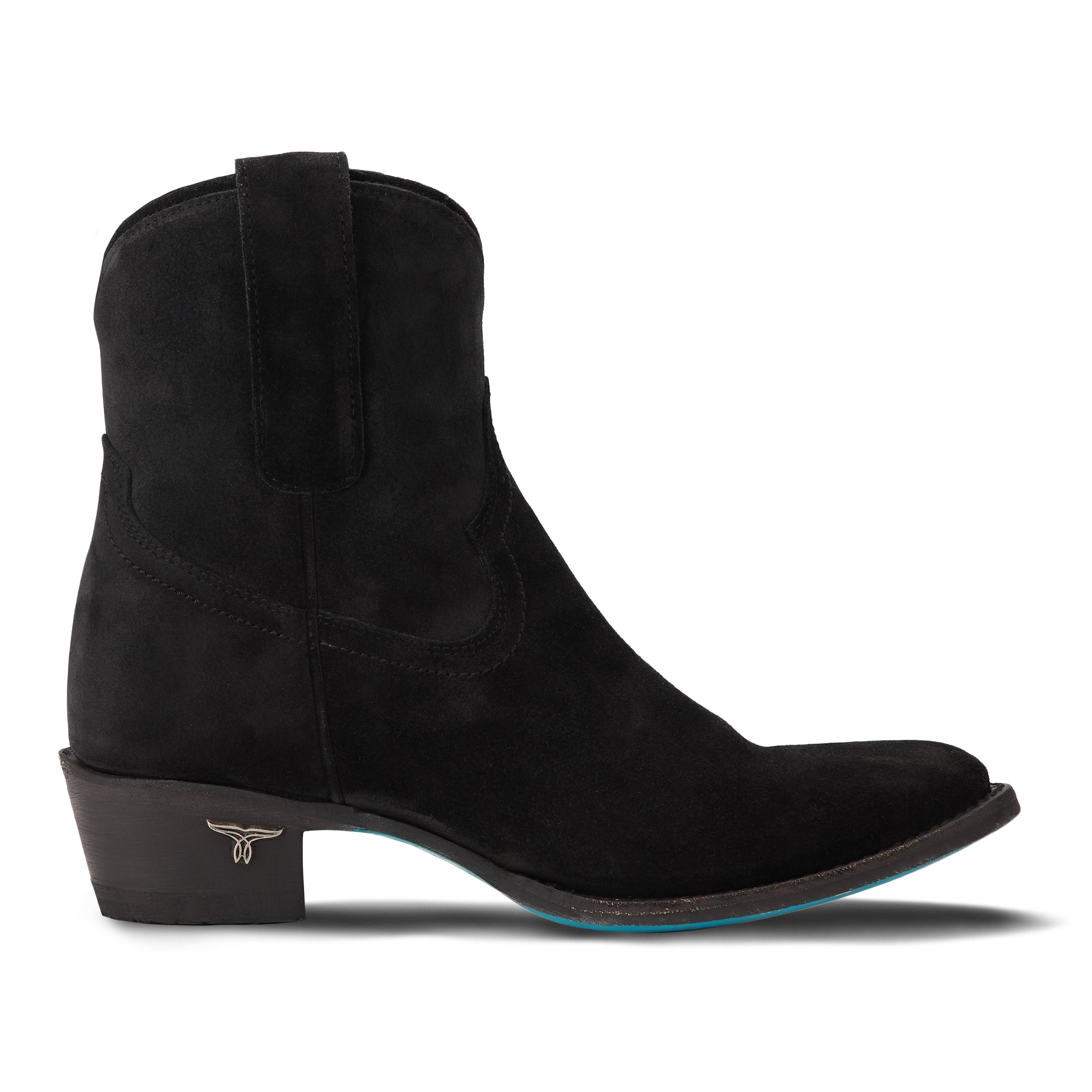 Plain Jane Bootie - Soft Black Suede Ladies Boot  Western Fashion by Lane