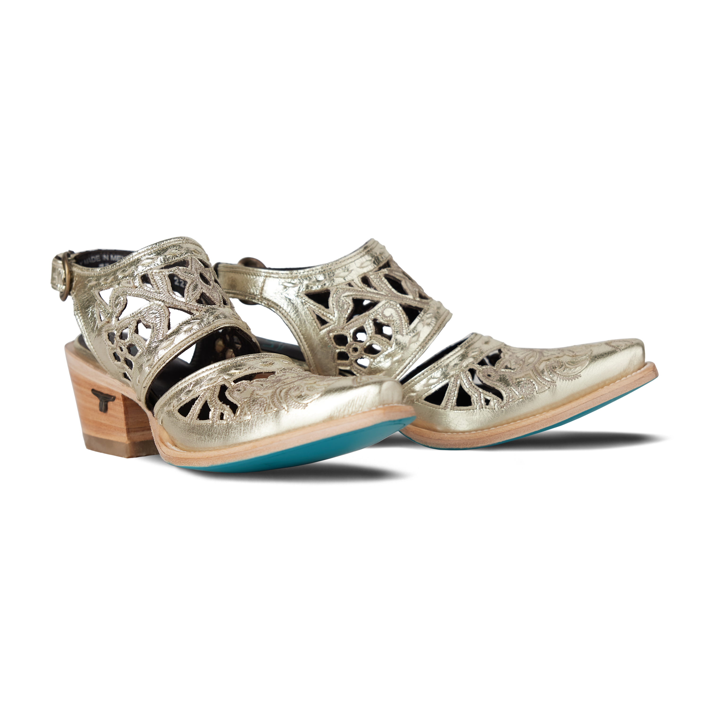 Robin Cut Out Slingback Mule - Champagne Metallic Mule Champagne Metallic Western Fashion by Lane