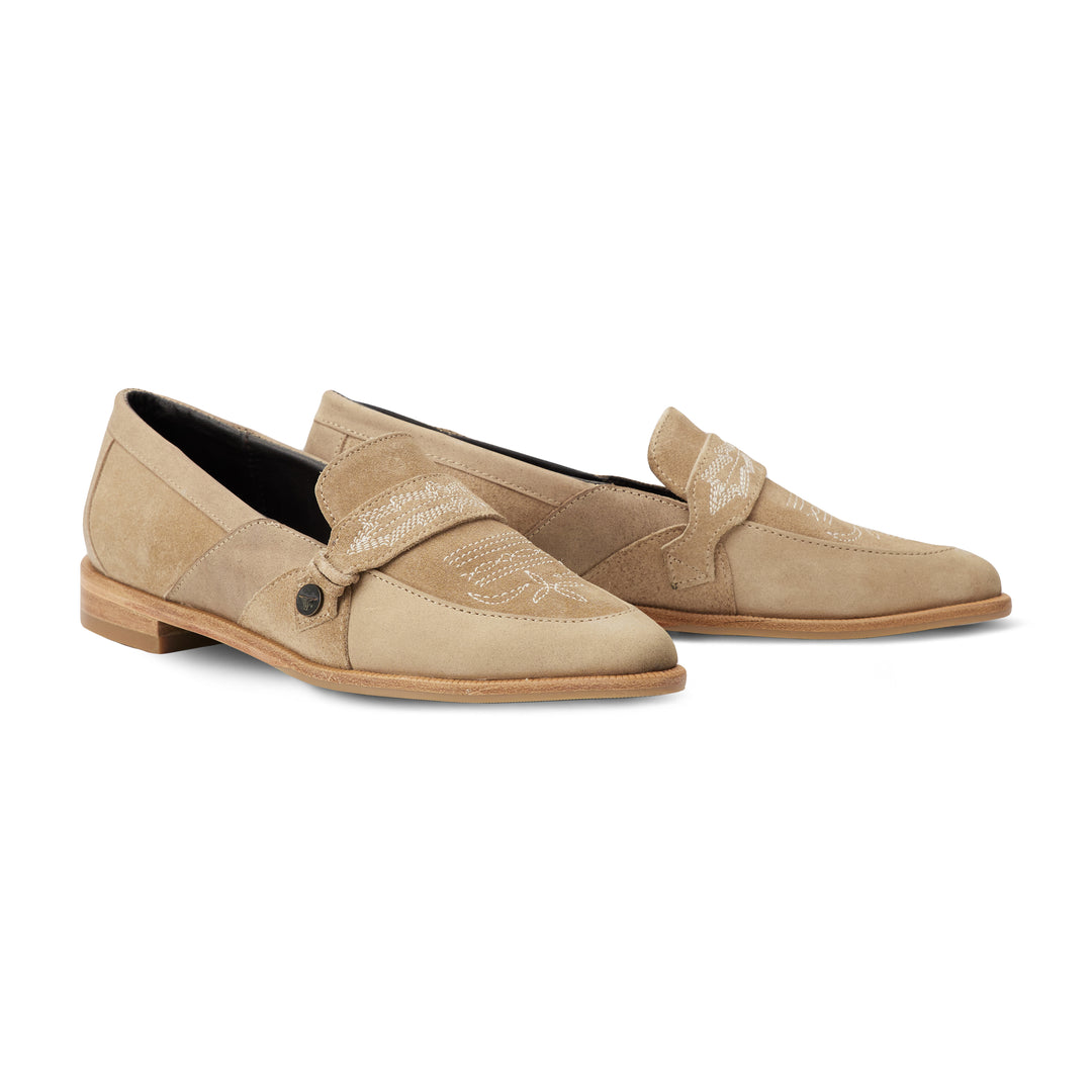 Martingale Loafer Shoe Latte Suede Western Fashion by Lane