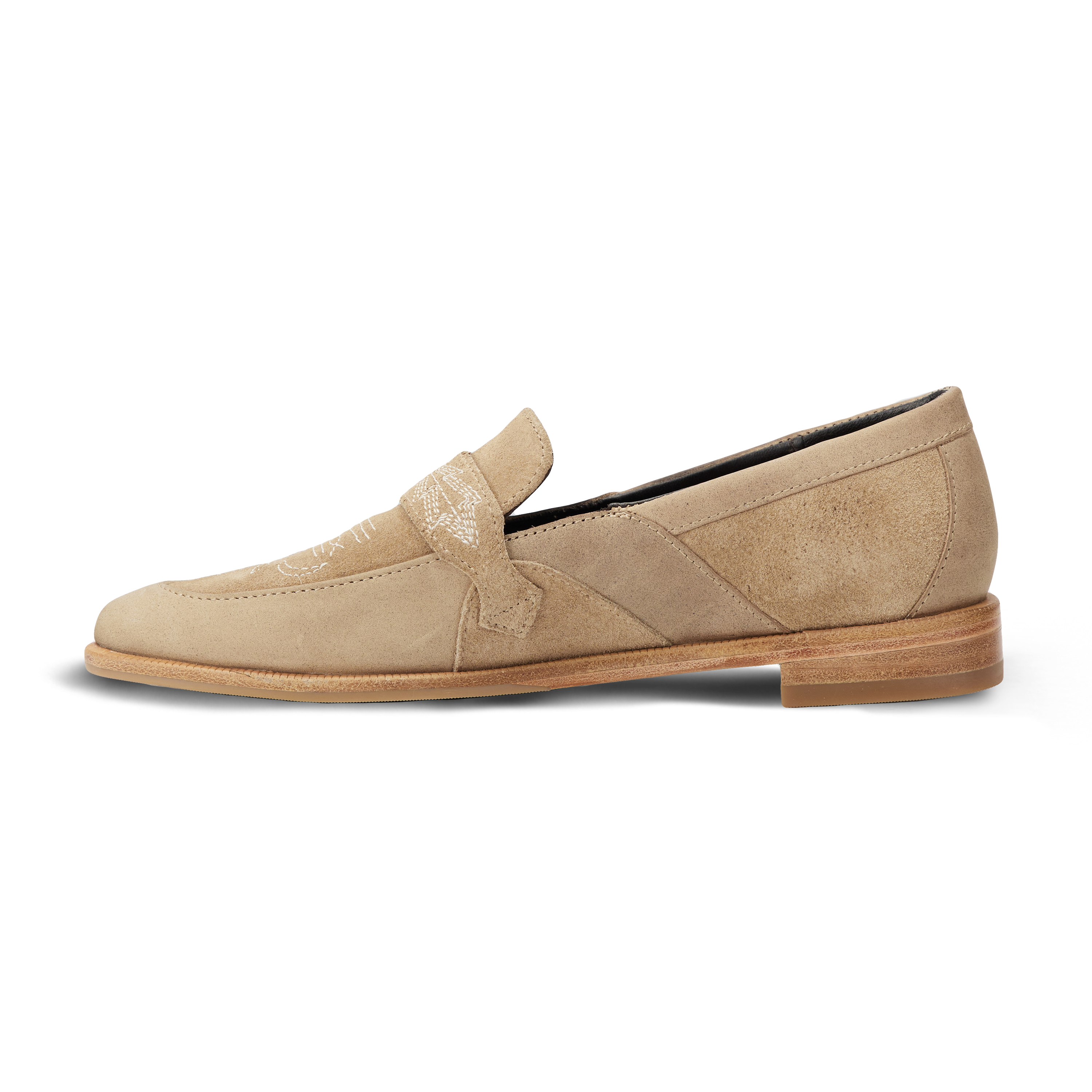 Martingale Loafer - Latte Suede Shoe Western Fashion by Lane