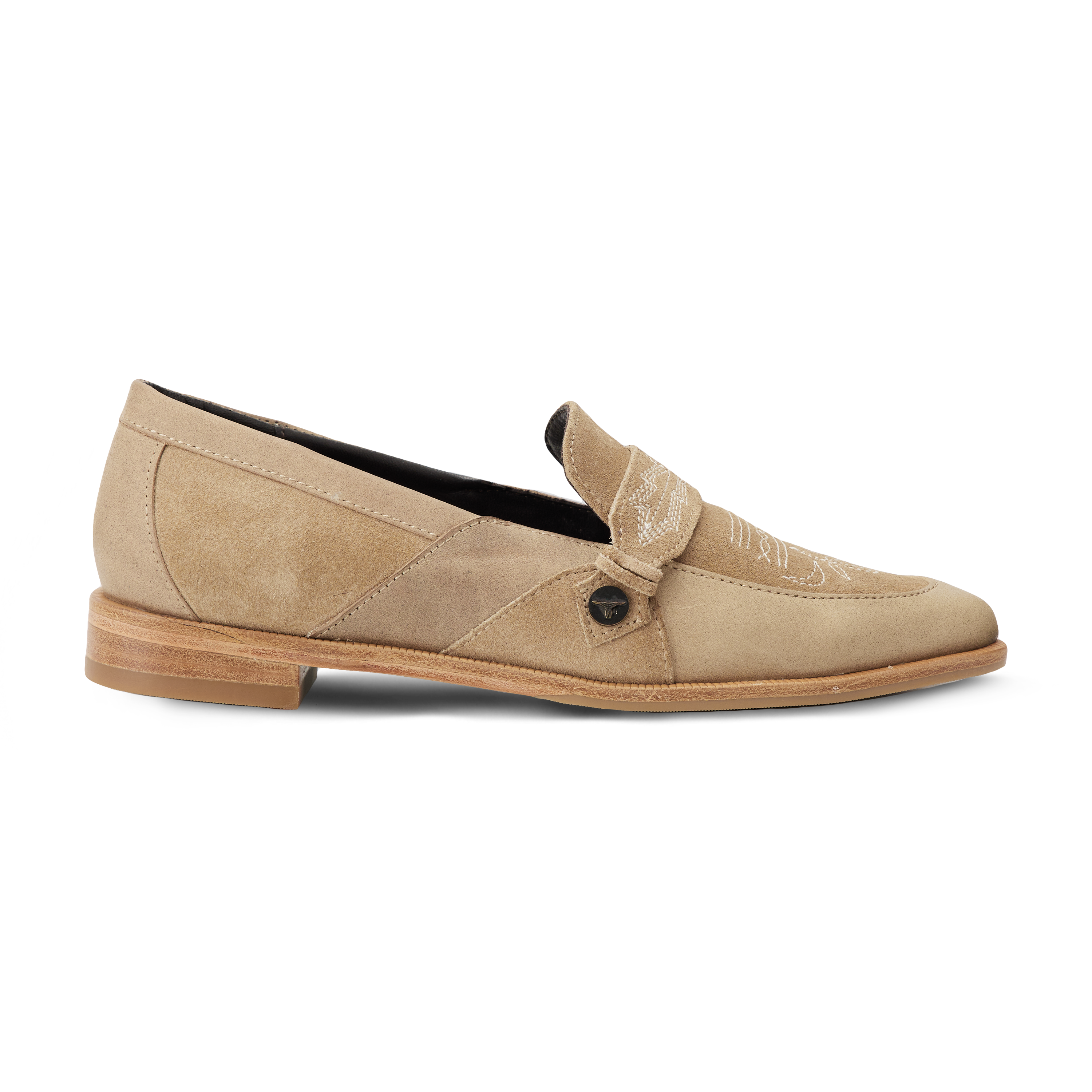 Martingale Loafer - Latte Suede Shoe Western Fashion by Lane