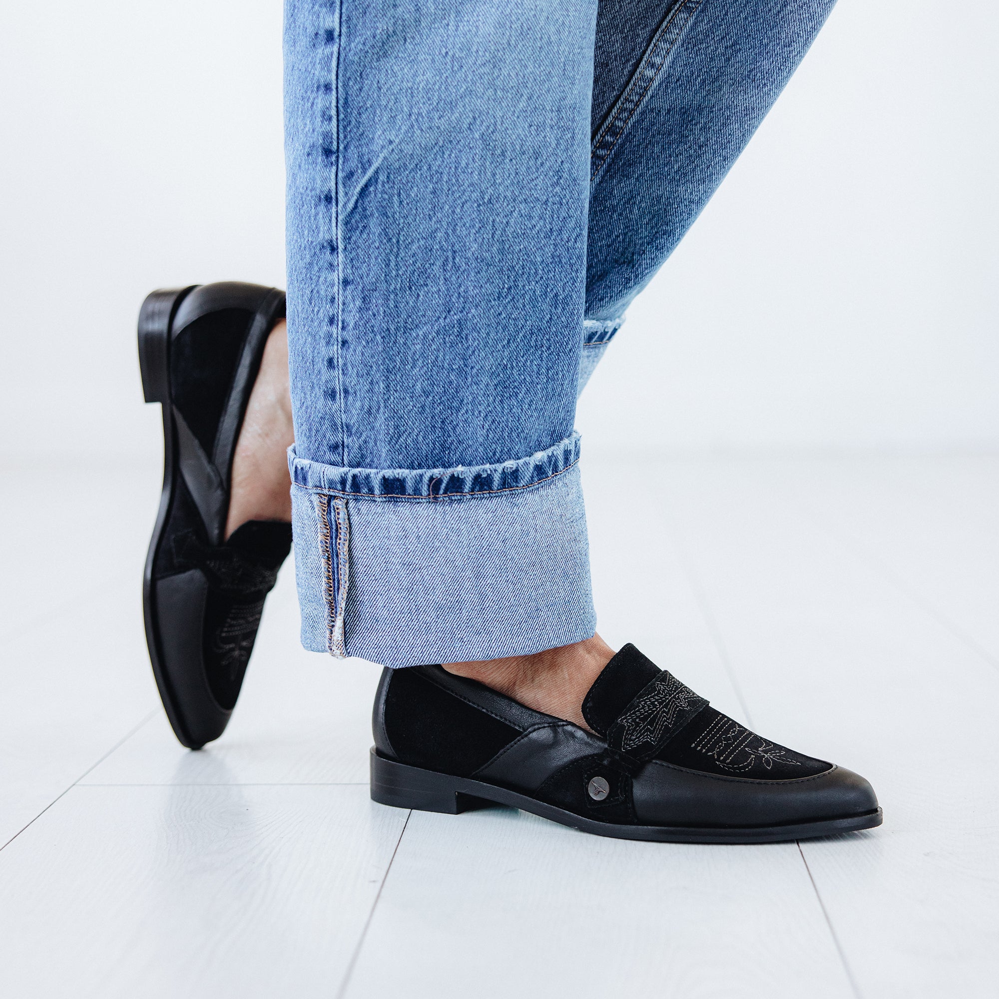 Martingale Loafer - Jet Black Shoe Western Fashion by Lane