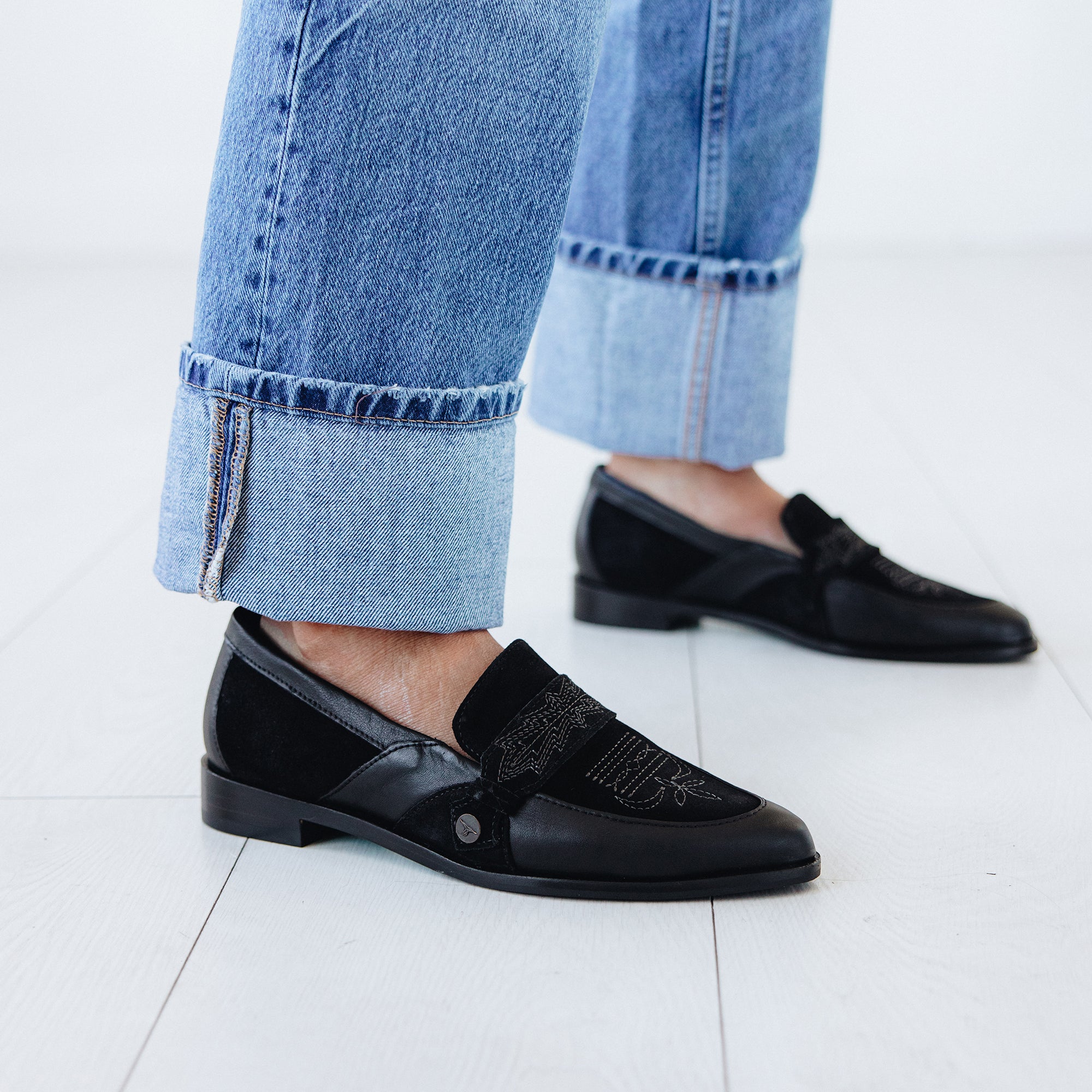 Martingale Loafer - Jet Black Shoe Western Fashion by Lane