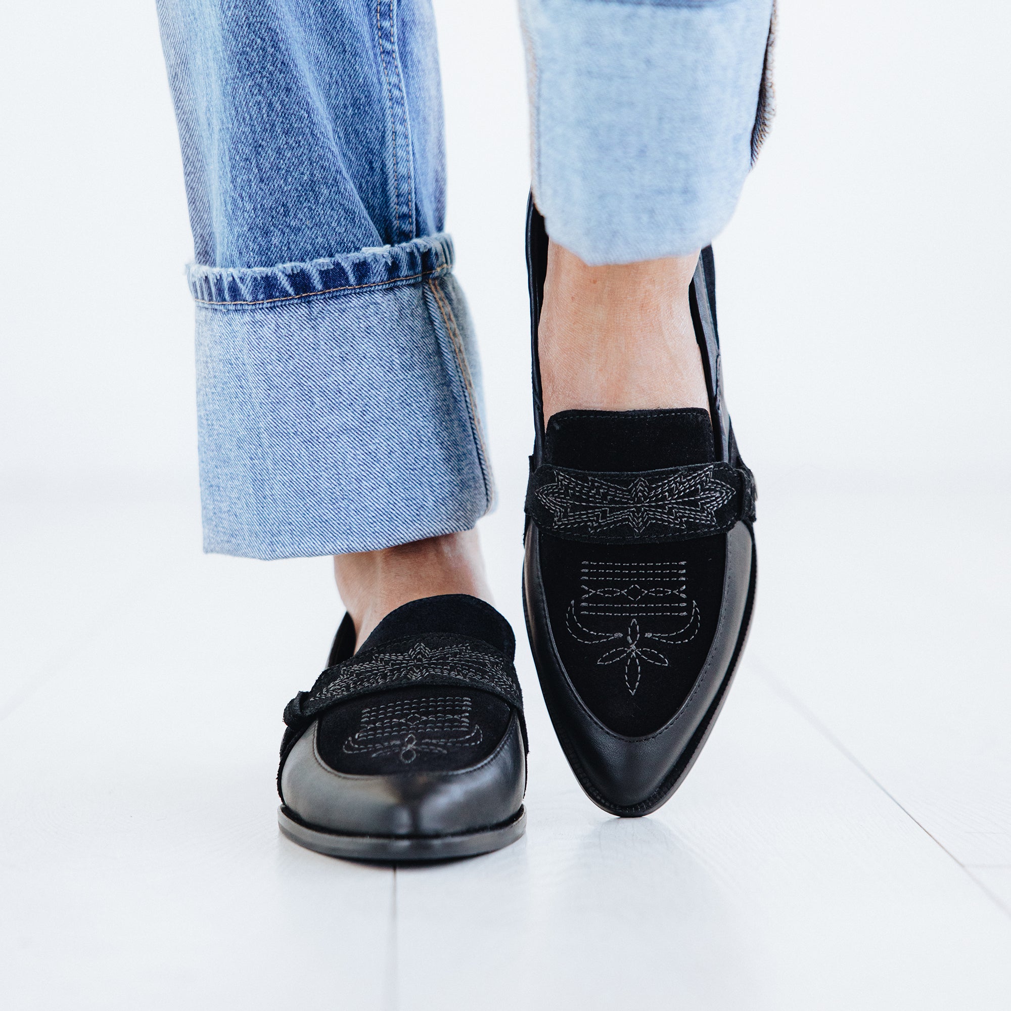 Martingale Loafer - Jet Black Shoe Western Fashion by Lane