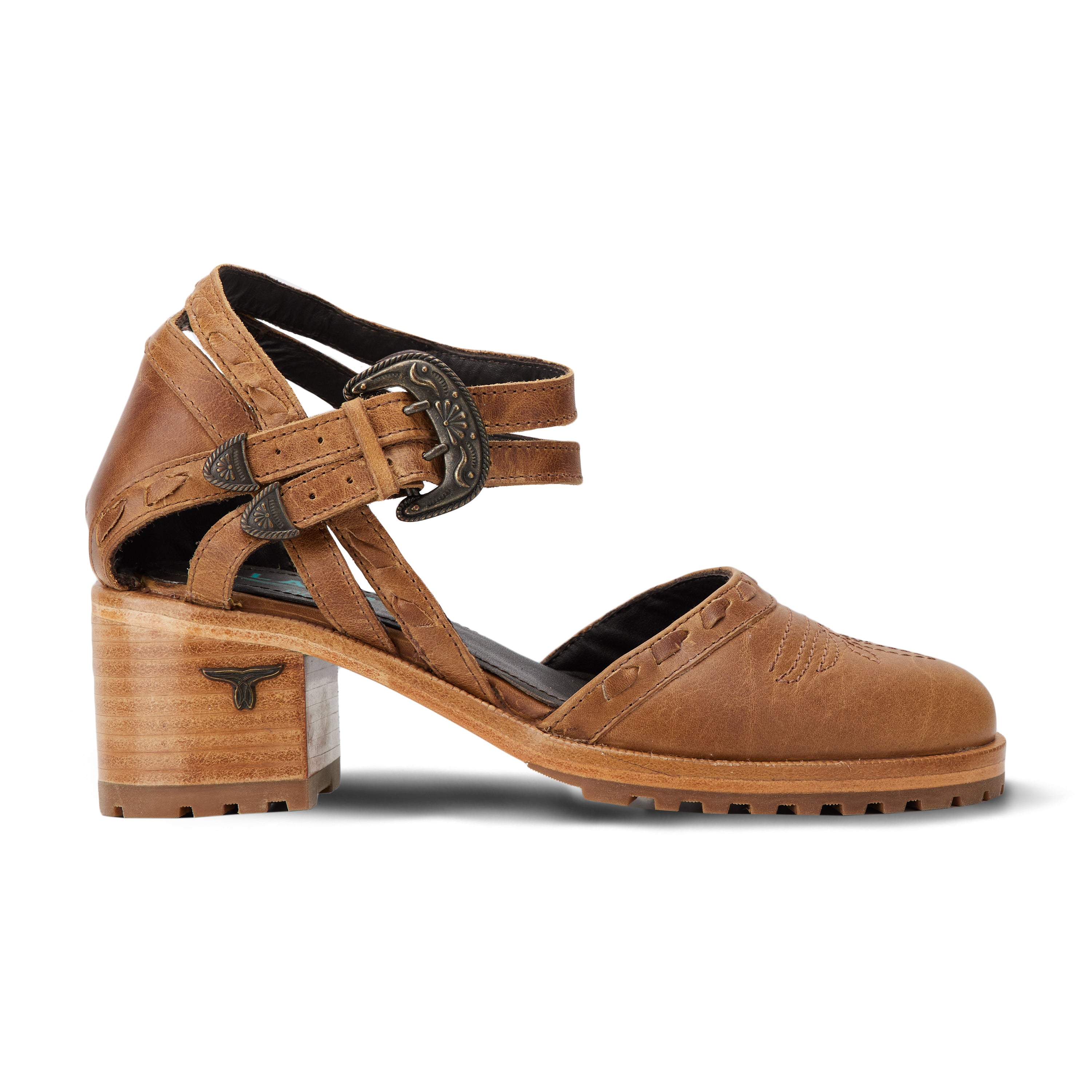 Double Crossed Heel - Desert Clay Heel  Western Fashion by Lane