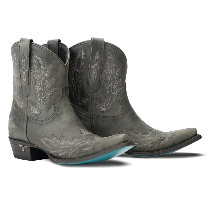 **Final Sale** Lexington Bootie - Distressed Charcoal  6 Western Fashion by Lane