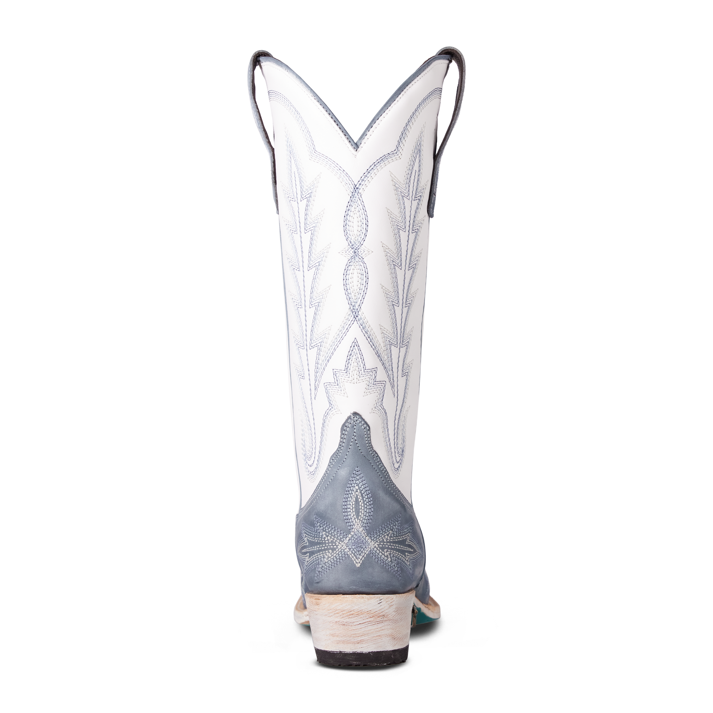 Lexington Boot - Washed Denim/Matte White