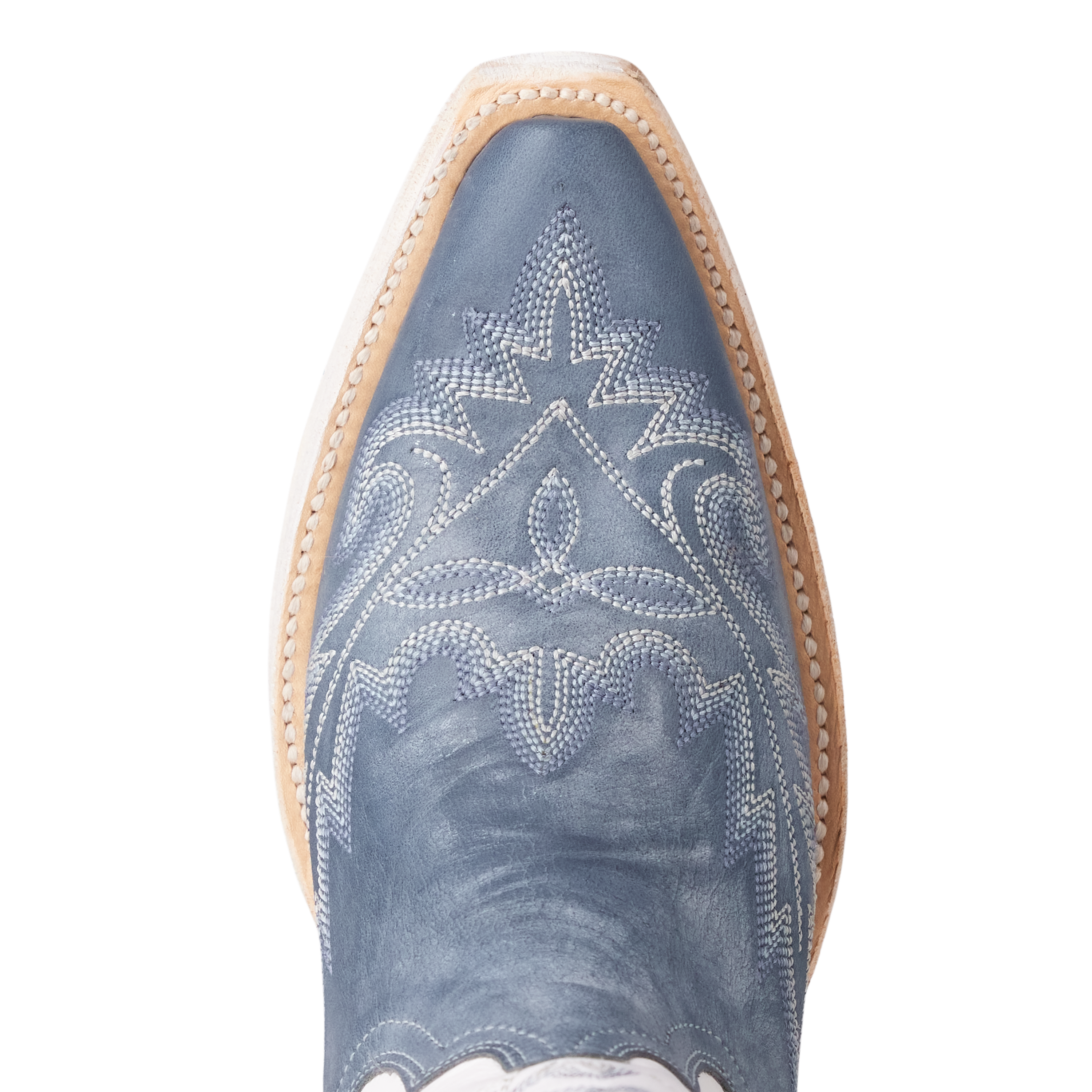 Lexington Boot - Washed Denim/Matte White