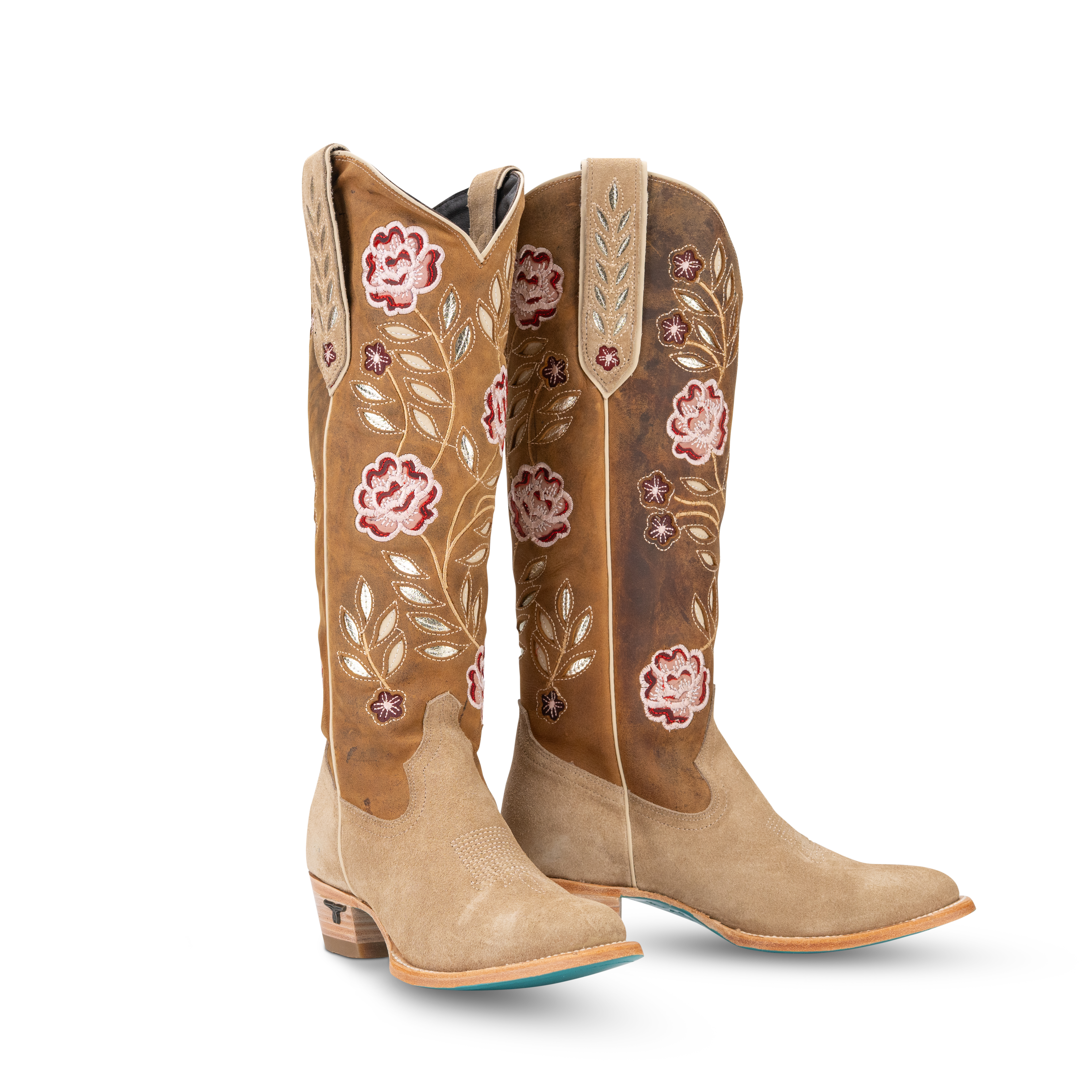 Kenzie Boot - Latte Suede/Burnt Caramel Ladies Boot Western Fashion by Lane