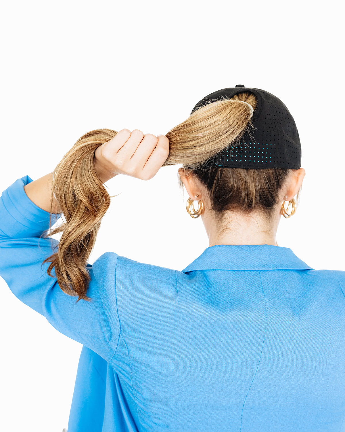 Ladies Ponytail Cap - Black Ladies Cap Western Fashion by Lane