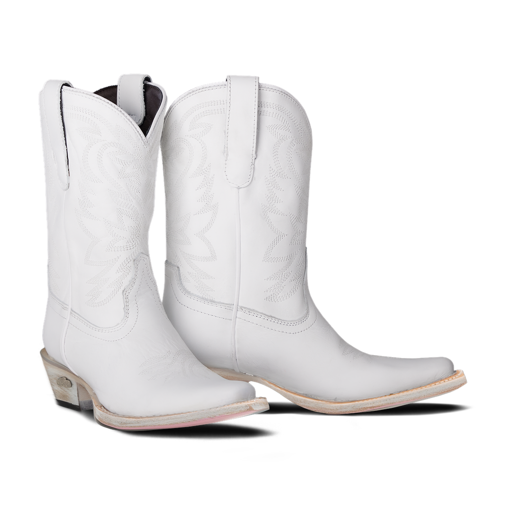 Megan Moroney Lil' Lane Girls Smokeshow Boot - Matte White Kids Boots Western Fashion by Lane