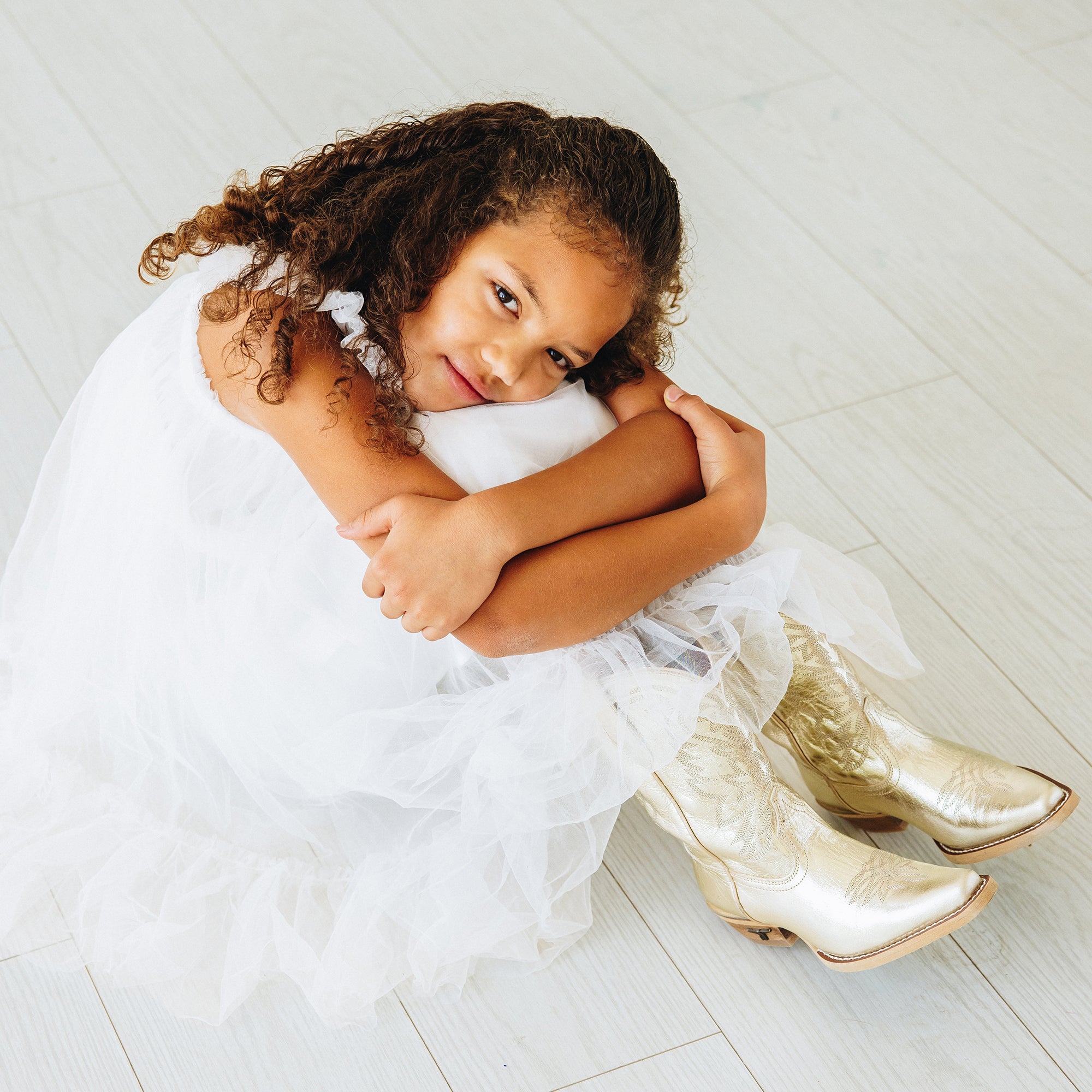 Lil' Lane Smokeshow Boot - Champagne Metallic Kids Boots Western Fashion by Lane