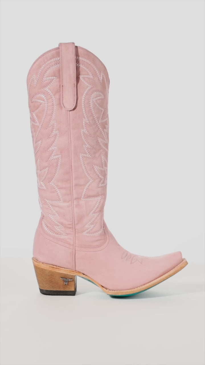 Pink cowboy fashion boots uk