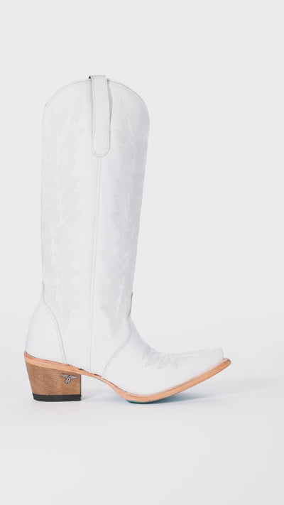 Off the Record Boot - Matte White Ladies Boot Western Fashion by Lane