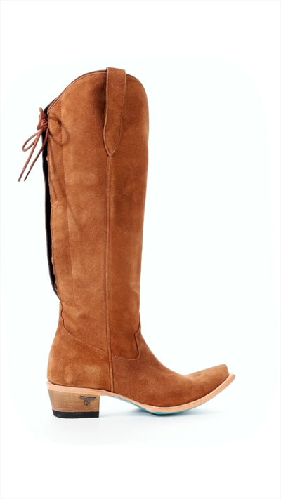 Olivia Jane Knee High Corset - Toffee Suede Ladies Boot Western Fashion by Lane