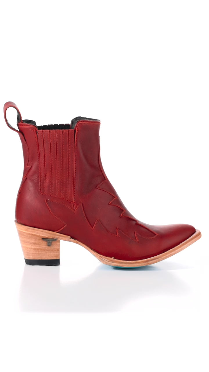 Western Chelsea Bootie - Smoldering Ruby Ladies Bootie Western Fashion by Lane