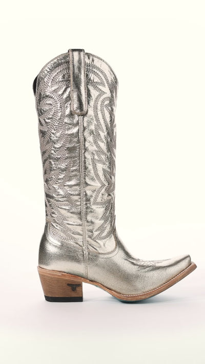 Smokeshow Boot - Champagne Metallic Ladies Boot Western Fashion by Lane