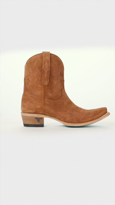 Lexington Bootie - Toffee Suede Ladies Bootie Western Fashion by Lane