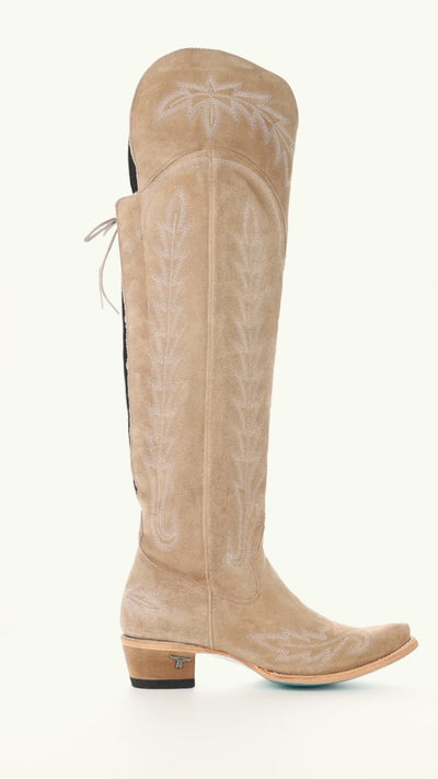 Lexington OTK Corset - Latte Suede Ladies Boot Western Fashion by Lane