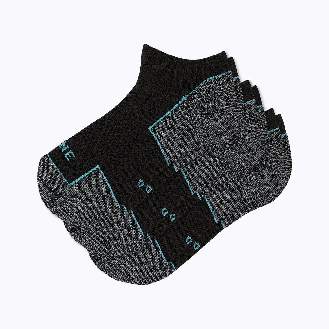 Everyday Ankle 3 Pack Women's Ankle Socks Black Western Fashion by Lane