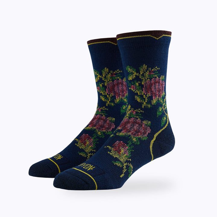 Floral Point 3 Pack Women's Crew Socks  Western Fashion by Lane