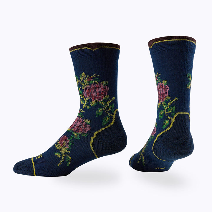 Floral Point 3 Pack Women's Crew Socks  Western Fashion by Lane