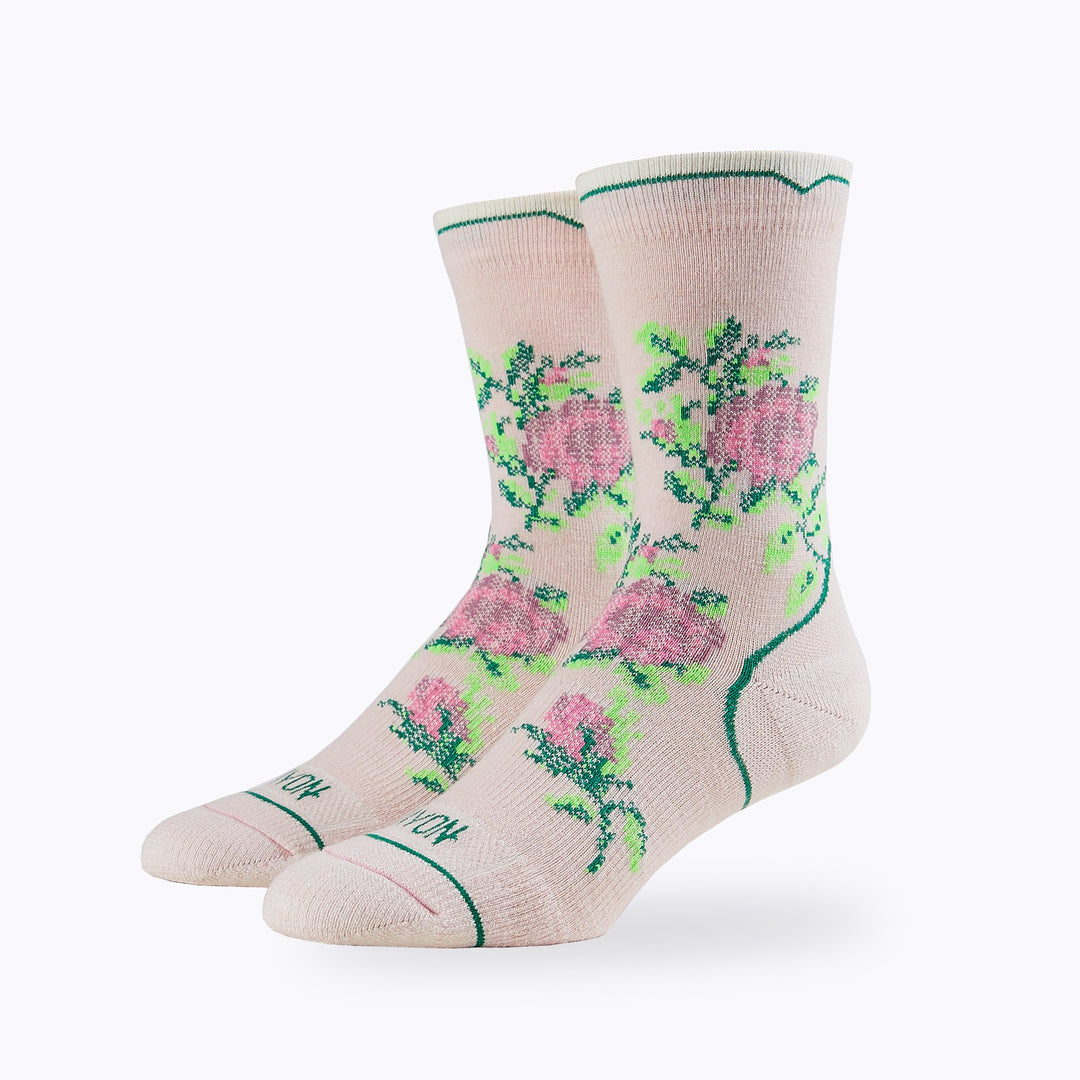 Floral Point Women's Crew Socks  Western Fashion by Lane