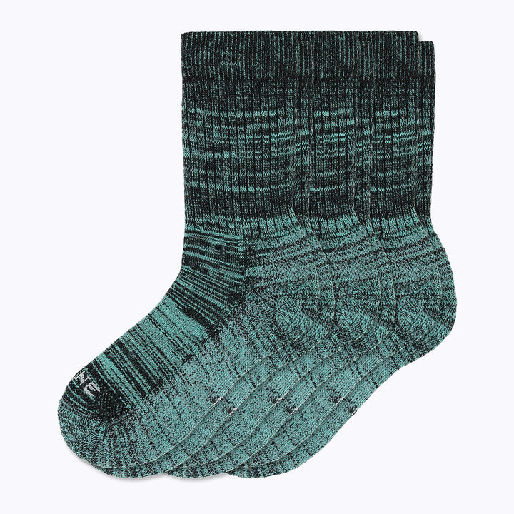 Kelsey 3 Pack Women's Crew Socks Turq + Black Western Fashion by Lane