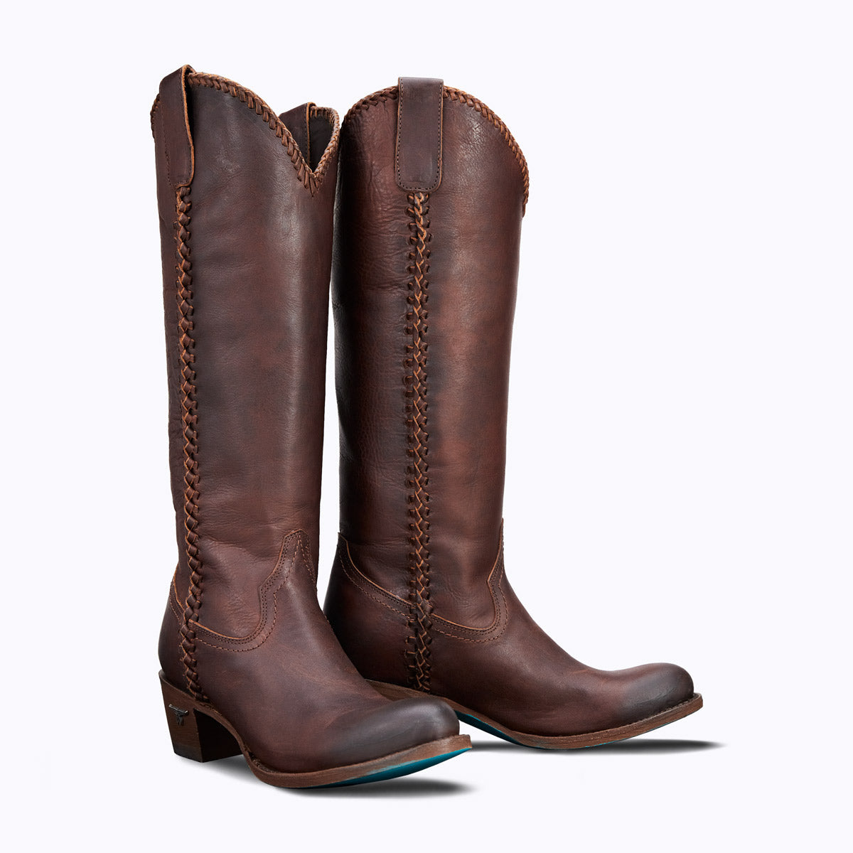 Lane PJ Boot Womens Western Tall Boots PJ Dark Brown Round Toe
