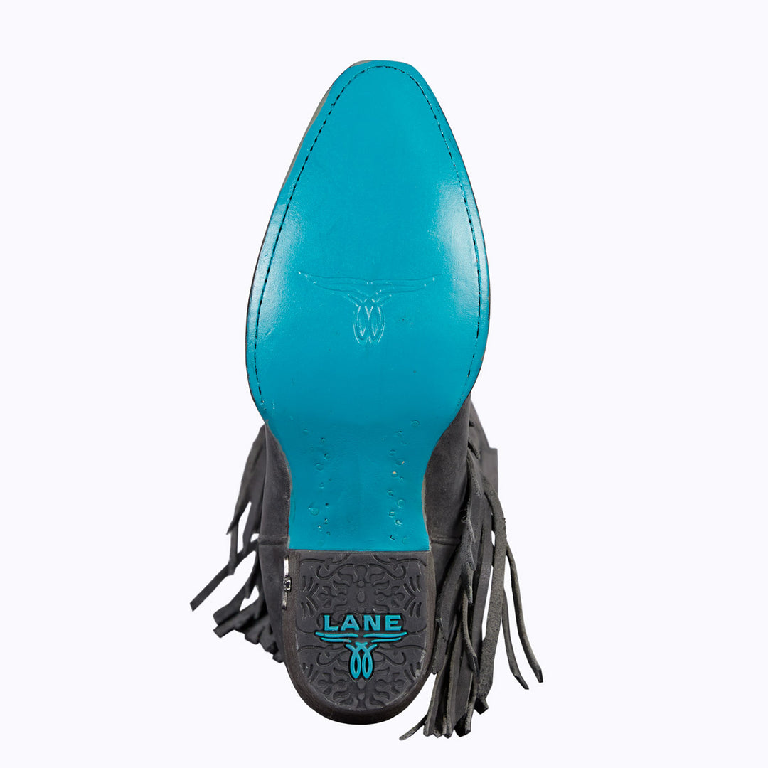 Senita Falls - Distressed Jet Black Ladies Boot  Western Fashion by Lane