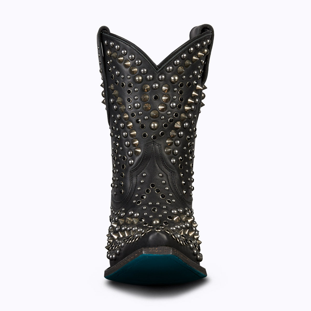 Black studded cowboy boots hotsell